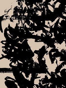 Wabi-Sabi Japan Abstrakt in Beige Schwarz