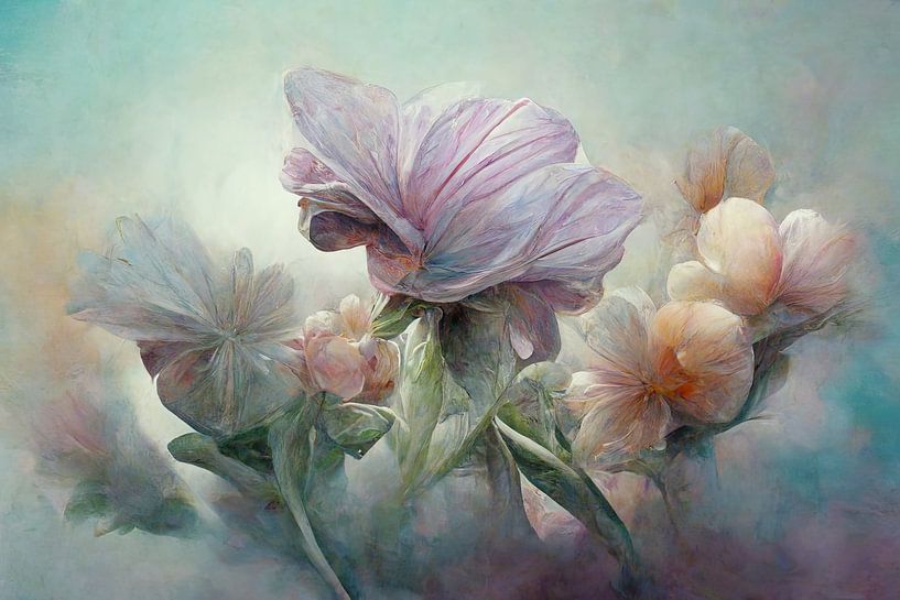 Bloemen pastel van Bert Nijholt