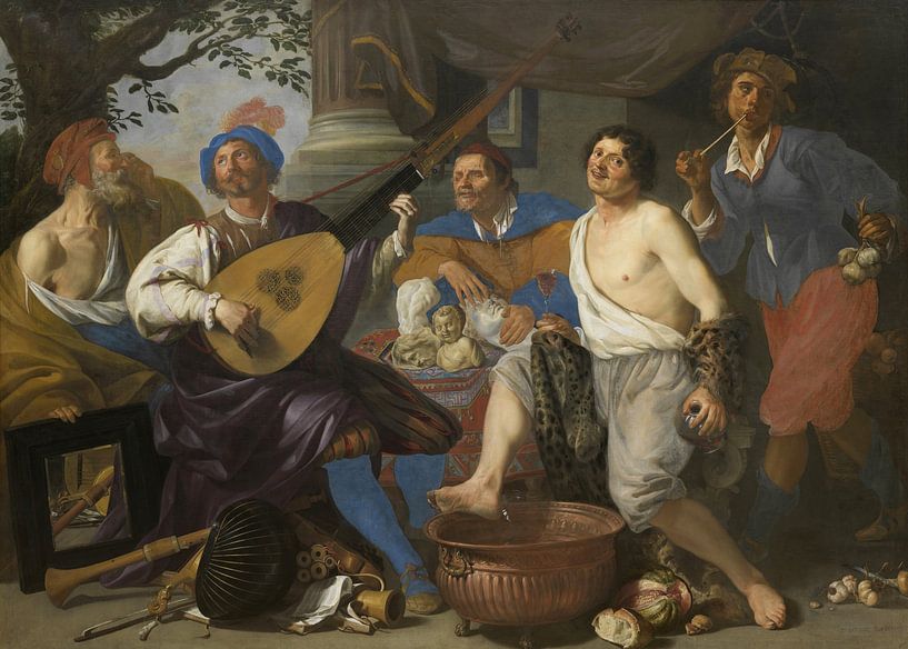 Allegory of the five senses, Theodoor Rombouts by Masterful Masters