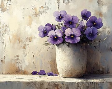 Bloemen Stilleven Modern | Fleeting Beauty of Raw Bloom van Kunst Kriebels