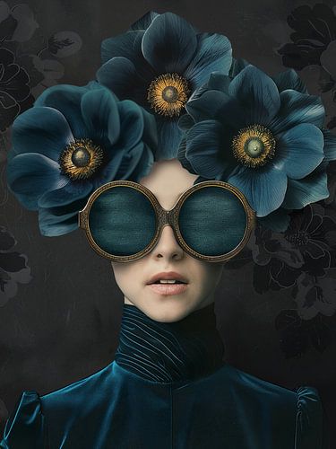 Mysterie in Blauwe Bloemen en Schaduw