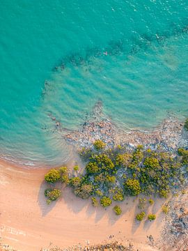 A beautiful colorful beach from the air by Esmay Vermeulen