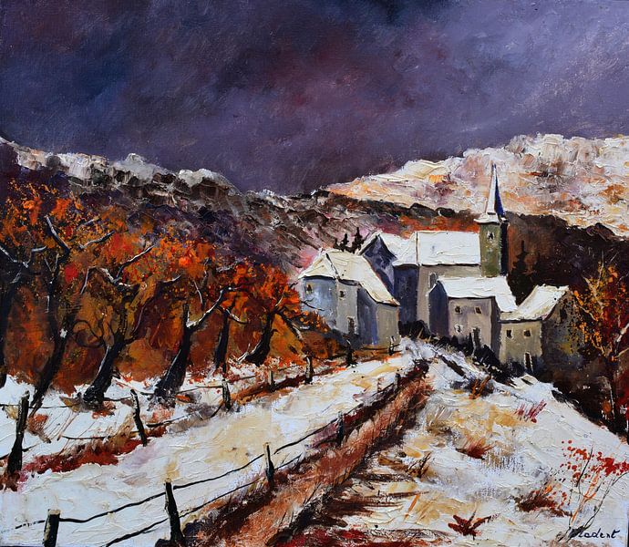 snowy village by pol ledent