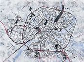 Kaart van Sneek in de stijl 'White Winter' van Maporia thumbnail