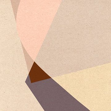 Modern retro. Abstracte en geometrische vormen nr. 18 van Dina Dankers