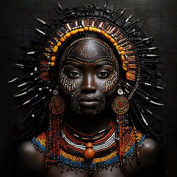 Donkere Afrikaanse prinses van Silvio Schoisswohl