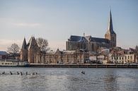 Het IJsselfront van Kampen op een koude winterochtend van Gerrit Veldman thumbnail