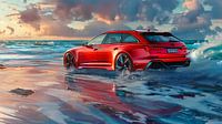 Rode Audi RS6 van PixelPrestige thumbnail