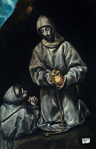 Heiliger Franziskus in Meditation mit Bruder Leo - El Greco (Doménikos Theotokópoulos), 1600-1605