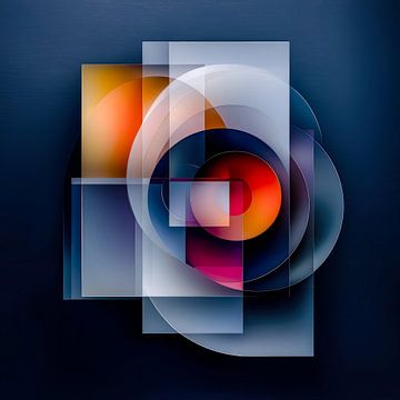 Eigentijdse harmonie - toekomstgerichte geometrie van Klaus Tesching - Art-AI