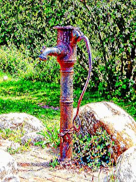 Waterpomp Falmer Pond van Dorothy Berry-Lound