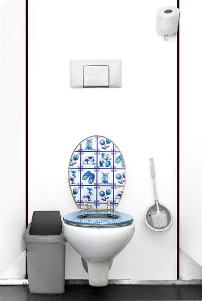 Delfts Blauw toilet van Kees Gruijters