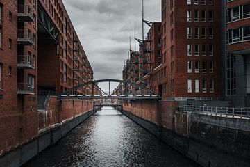 Hamburg, Speicherstadt, Elbe, Duitsland van Pitkovskiy Photography|ART