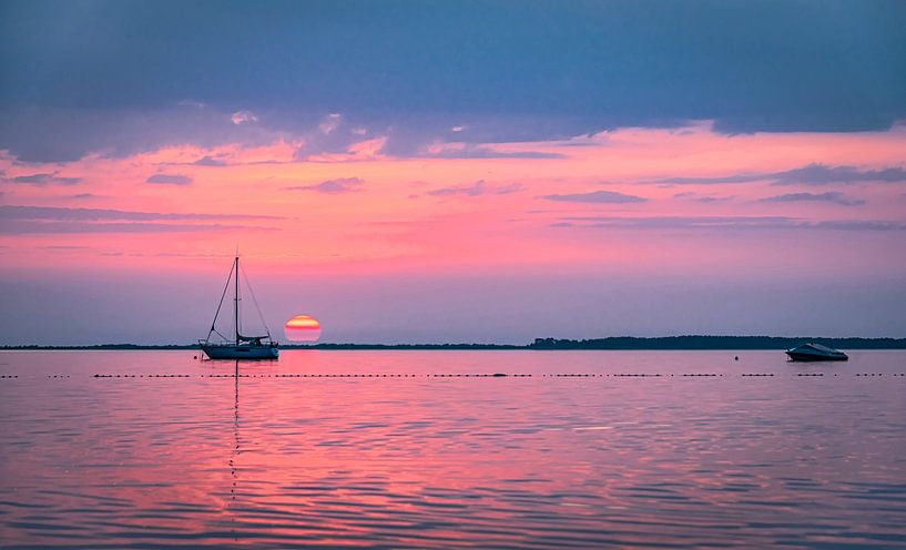 Der Himmel wird rosa über der Ostsee, Rügen von Rietje Bulthuis