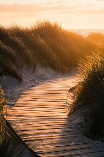Chemin de sable vers la mer