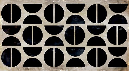 Moderne Scandinave Bauhaus Abstraction Géométrique