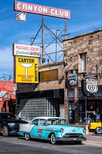 Old car on Route 66 by Inge van den Brande