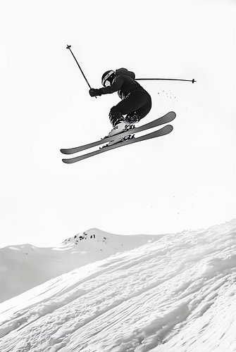 Vliegende alpineskiër