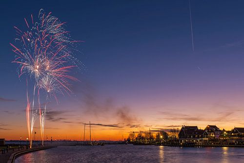 Haven Volendam - Sinterklaasintocht met vuurwerk