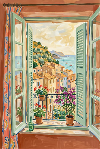 Mediterraan Uitzicht - Dromerig in Terracotta