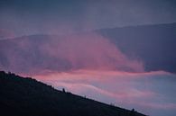 Bijzonder zonlicht op de wolken in de Vogezen, Frankrijk van Holly Klein Oonk thumbnail
