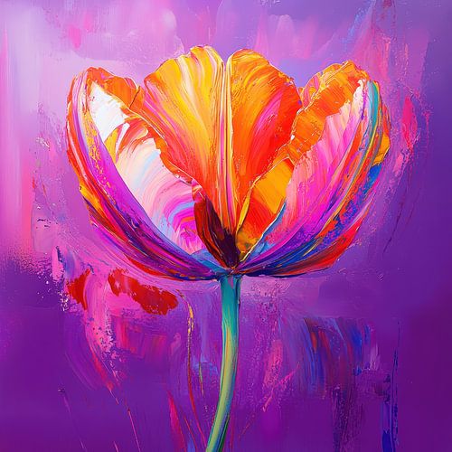 Abstracte tulp kleurrijk en modern