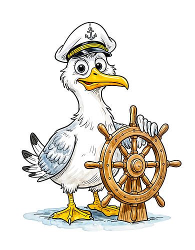 Kapitein van het Seagull Comic-schip