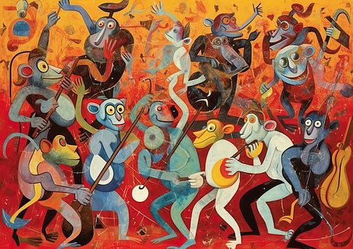 Malerei Buntes Abstraktes