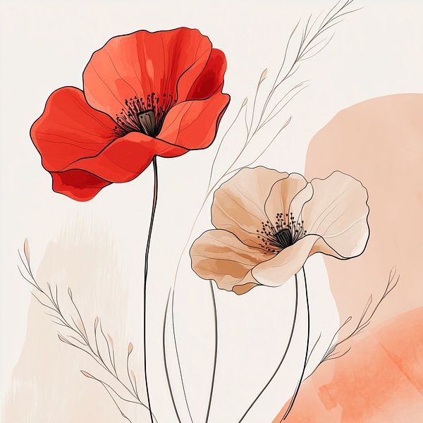 Poppies duo I by Richards Fine Art