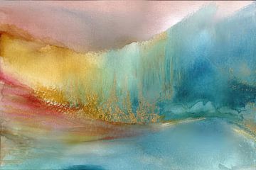 Abstract schilderij,  een Zee van Licht en Kleuren van Joriali Abstract