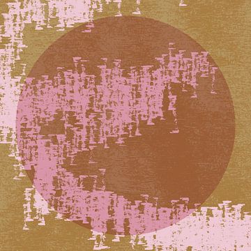 Moderne abstracte kunst. Pastelkleurstudie nr. 6. Lente in Japan. van Dina Dankers