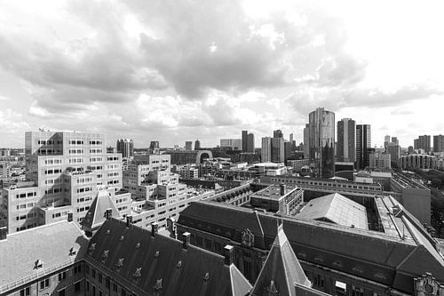 Het Stadhuis, Markthal en het Timmerhuis in Rotterdam