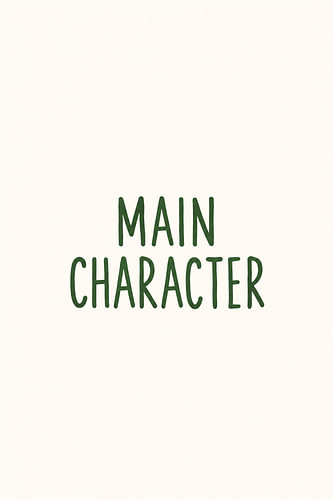 Hoofdpersonage – Typografie in bosgroen