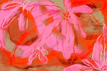 Roze bloemenritme van Treechild