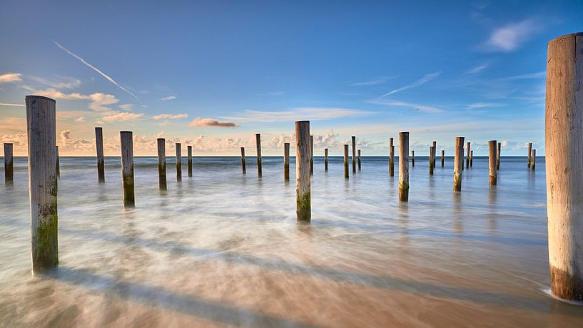 Petten Poles at sunset by Jenco van Zalk