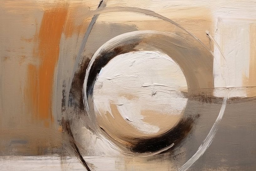 Beige Abstract by ARTEO Paintings