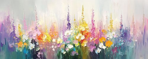Colourful Abstract Floral Field | Floral Symphony