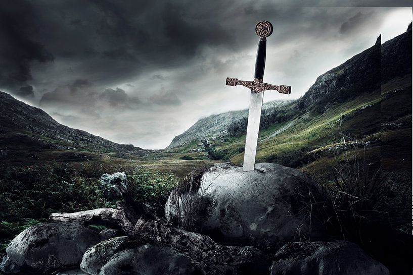 excalibur sword in the rock by Joost Berndes