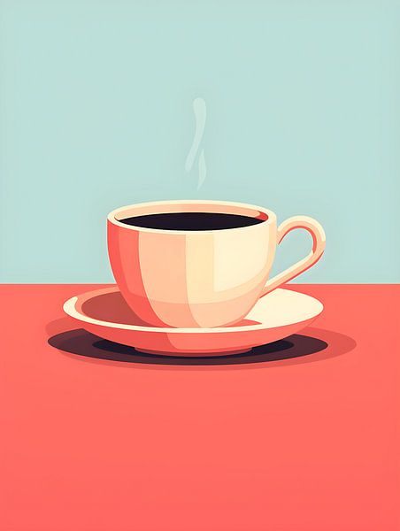 Abstract cup of coffee V3 by drdigitaldesign