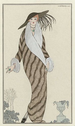 George Barbier - Manteau de Zibelin (1912)
