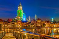 Deventer skyline Lebuinus church evening photography by Han Kedde thumbnail