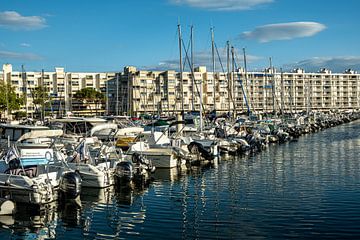Boats in the marina of Perols in France by Dieter Walther
