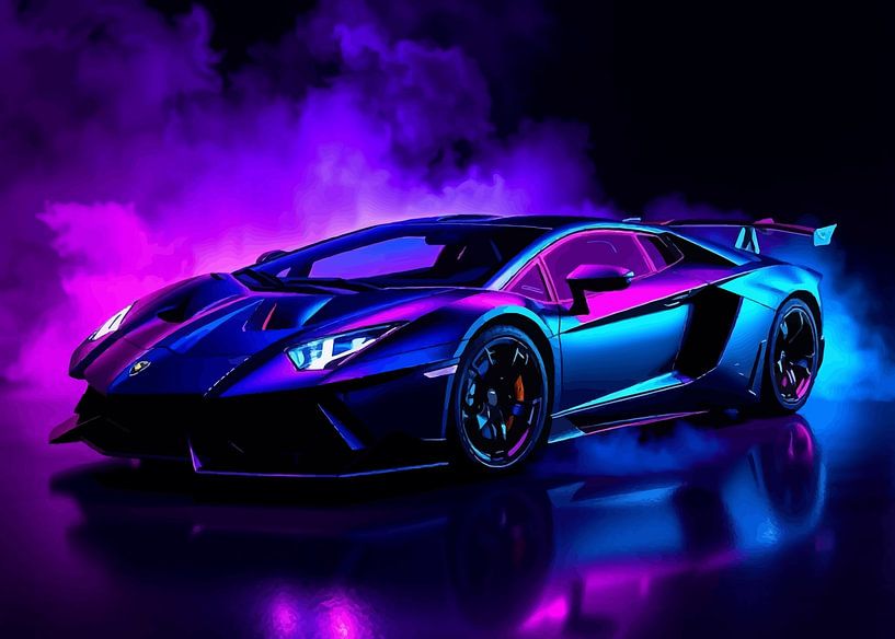 The Lamborghini Veneno Neon by MIROKKU