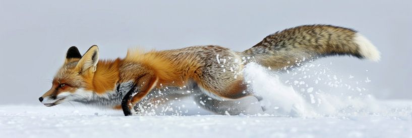 Fox in the snow by Poster Art Shop