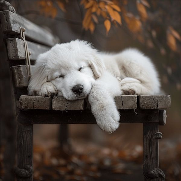 Pyrenean puppy dreams by Karina Brouwer