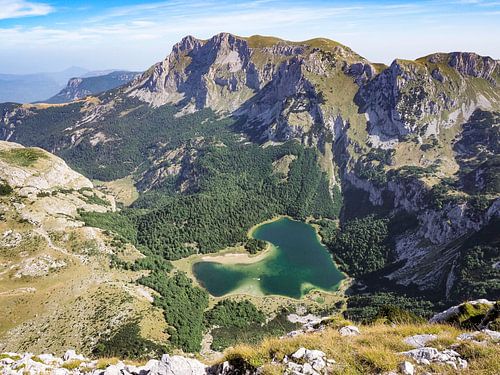 Magical view over Lake Herzsee in the Bosnian Nature Park