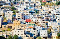 Huizen op bergwand Bethlehem, Palestina van Sander Jacobs thumbnail