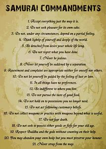 Les commandements du samouraï