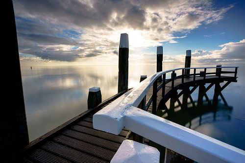 Haven van Oudeschild op waddeneiland Texel