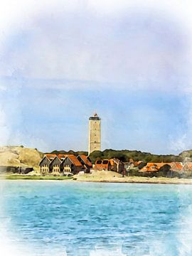 Blick auf den Brandaris, West-Terschelling, Friesland. von Danny de Klerk
